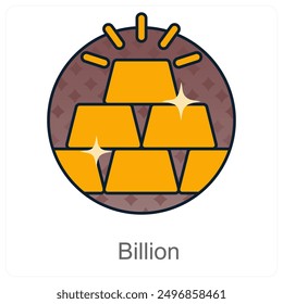 Billion and finance icon concept