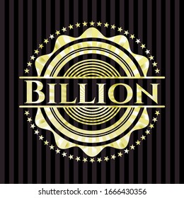 Billion shiny badge. Vector Illustration. Detailed.