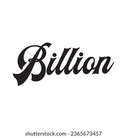 billion text on white background.