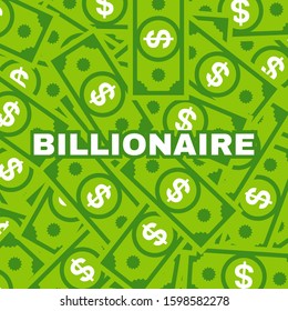 Billionaire illustration trendy vector background
