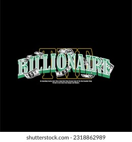 the billionaire slogan simple vintage fashion