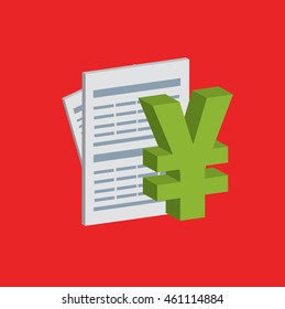 Bill,money info graphic on red background,vector