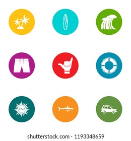 Billow icons set. Flat set of 9 billow vector icons for web isolated on white background