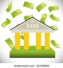 Bills and coins digital design, vector illustration 10 eps graphic