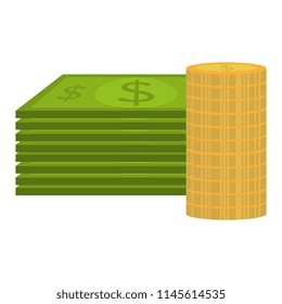 bills and coins dollars money