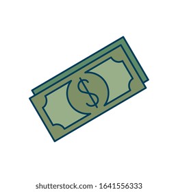 bills dollar finance isolated icon vector illustration design