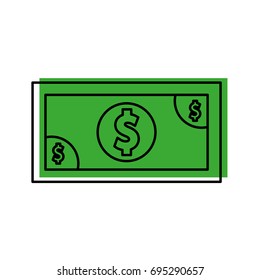 bills dollar isolated icon