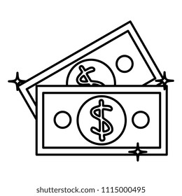 bills dollars isolated icon