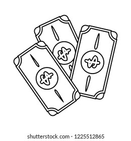 bills dollars isolated icon