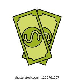 bills dollars isolated icon