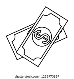 bills dollars isolated icon