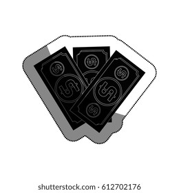 bills dollars isolated icon