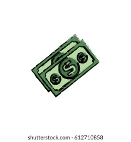 bills dollars isolated icon