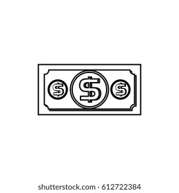 bills dollars isolated icon