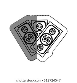 bills dollars isolated icon