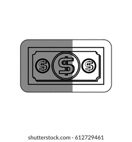 bills dollars isolated icon