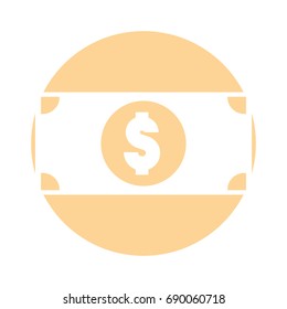 bills dollars isolated icon