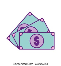 bills dollars isolated icon