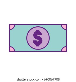 bills dollars isolated icon
