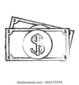 bills dollars isolated icon