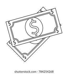 bills dollars isolated icon