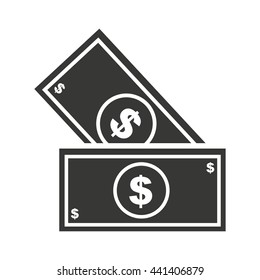 bills dollars isolated icon design