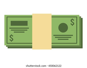 bills dollars isolated icon design, vector illustration  graphic 