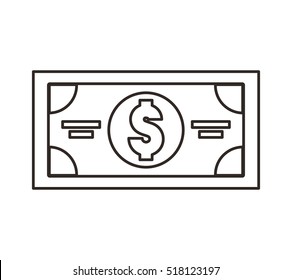 bills dollars isolated icon vector illustration design