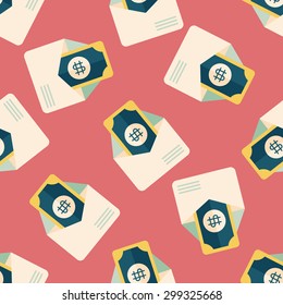 bills flat icon,eps10 seamless pattern background