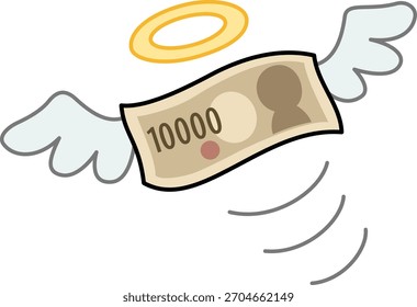 Los billetes volando por el cielo