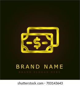 Bills golden metallic logo