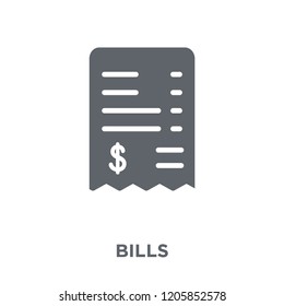 Bills icon. Bills design concept from Payment collection. Simple element vector illustration on white background.