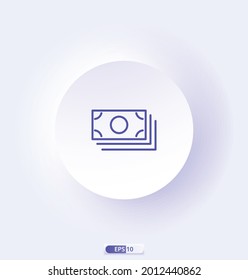 bills icon. e-commerce icons. Сollection of web icons for online store, such as discounts, delivery, contacts, payment, app store, shopping cart.