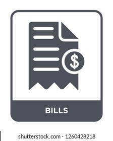 bills icon vector on white background., bills simple element illustration
