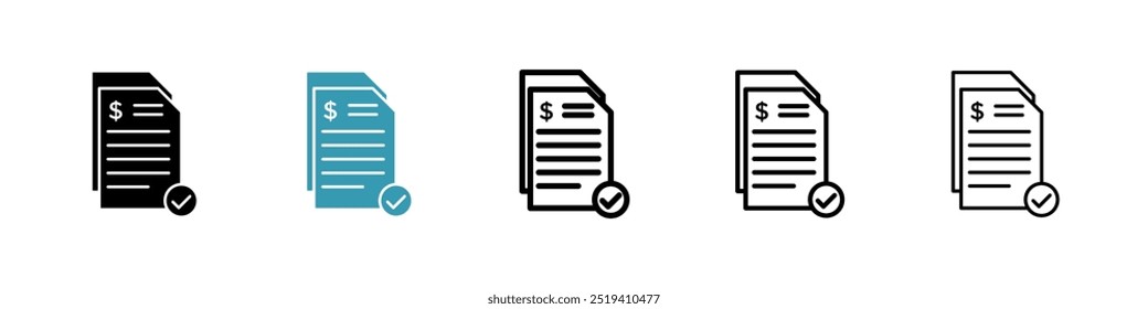Bills icon vector icon set. EPS 10