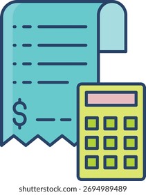 Diseño de iconos de color lineal de billetes