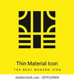 Bills minimal bright yellow material icon