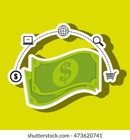 bills money dollar buy vector illustration eps 10