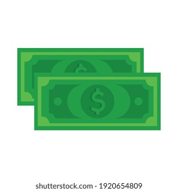bills money dollars isolated icon vector illustration design