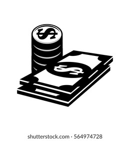 bills money isolated icon