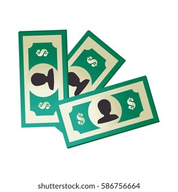 bills money isolated icon