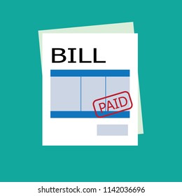Bills paid concept
