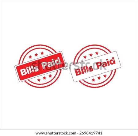 Bills Paid Vector File Stamp