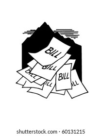 Bills - Retro Clip Art