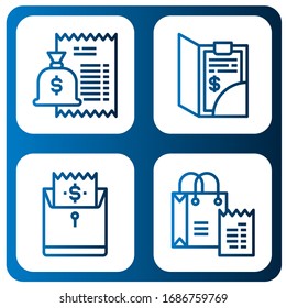 bills simple icons set. Contains such icons as Bill, can be used for web, mobile and logo