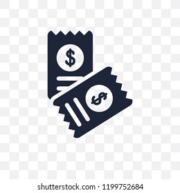 Bills transparent icon. Bills symbol design from Payment collection. Simple element vector illustration on transparent background.