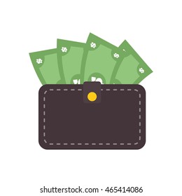 bills wallet money financial item commerce icon. Isolated and flat illustration. Vector graphic