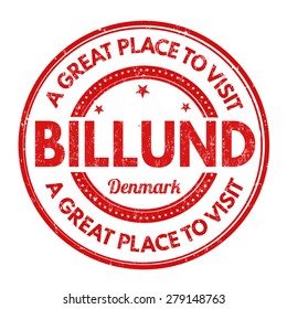 Billund grunge rubber stamp on white background, vector illustration