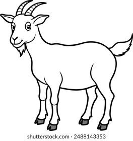 Billy goat silhouette vector illustration 2