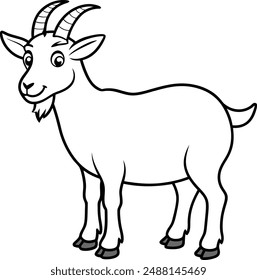 Billy goat silhouette vector illustration